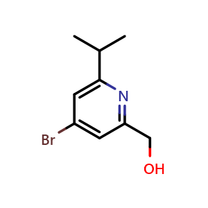 Chemical structure of (4-Bromo-6-isopropylpyridin-2-yl)methanol , AChemBlock AD291931