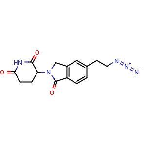 Chemical structure of 3-(5-(2-Azidoethyl)-1-oxoisoindolin-2-yl)piperidine-2,6-dione , AChemBlock AD291935