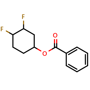 Chemical structure of 3,4-Difluorocyclohexyl benzoate , AChemBlock AD291955
