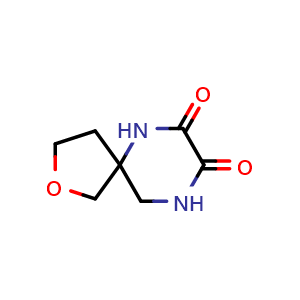 Chemical structure of 2-Oxa-6,9-diazaspiro[4.5]decane-7,8-dione , AChemBlock AD291956