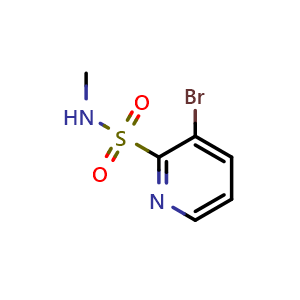 Chemical structure of 3-Bromo-N-methylpyridine-2-sulfonamide , AChemBlock AD291962