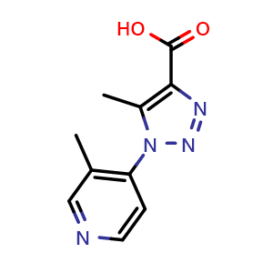 Chemical structure of 5-Methyl-1-(3-methylpyridin-4-yl)-1H-1,2,3-triazole-4-carboxylic acid , AChemBlock AD291963