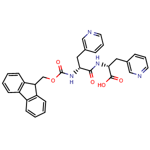 Chemical structure of Fmoc-D-3-Pal-D-3-Pal-OH , AChemBlock AD291965