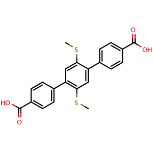 Chemical structure of 2',5'-Bis(methylthio)-[1,1':4',1