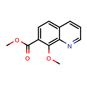 Chemical structure of Methyl 8-methoxyquinoline-7-carboxylate , CAS 457935-27-2, AChemBlock AD291987