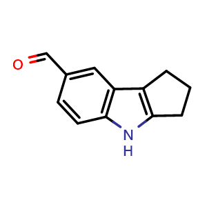 Chemical structure of 1,2,3,4-Tetrahydrocyclopenta[b]indole-7-carbaldehyde , CAS 164736-51-0, AChemBlock AD291994