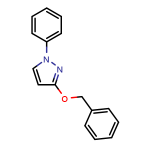 Chemical structure of 3-(Benzyloxy)-1-phenyl-1H-pyrazole , CAS 1354413-50-5, AChemBlock AD292010
