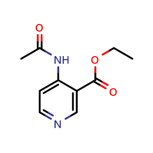 Chemical structure of Ethyl 4-acetamidonicotinate , CAS 16952-75-3, AChemBlock AD292011