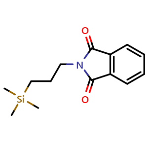 Chemical structure of 2-(3-(Trimethylsilyl)propyl)isoindoline-1,3-dione , CAS 20983-48-6, AChemBlock AD292067