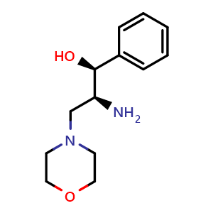 Chemical structure of (1S,2S)-2-Amino-3-morpholino-1-phenylpropan-1-ol , CAS 193545-66-3, AChemBlock AD292079