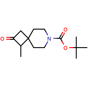 Chemical structure of tert-Butyl 1-methyl-2-oxo-7-azaspiro[3.5]nonane-7-carboxylate , CAS 2636044-29-4, AChemBlock AD292088