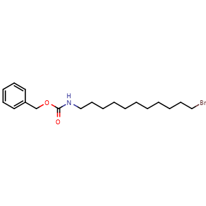 Chemical structure of Benzyl N-(11-bromoundecyl)carbamate , CAS 2709654-41-9, AChemBlock AD292092