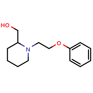Chemical structure of [1-(2-Phenoxyethyl)piperidin-2-yl]methanol , CAS 1457407-16-7, AChemBlock AD292107