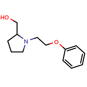 Chemical structure of [1-(2-Phenoxyethyl)pyrrolidin-2-yl]methanol , CAS 1225993-94-1, AChemBlock AD292108