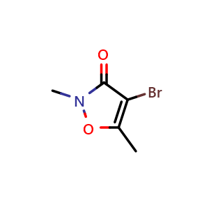Chemical structure of 4-Bromo-2,5-dimethyl-isoxazol-3-one , CAS 3105402-30-7, AChemBlock AD292110