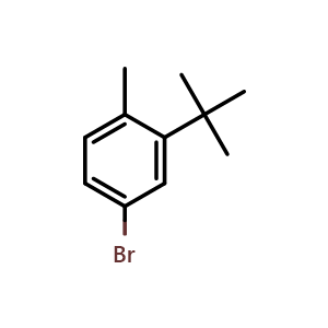 Chemical structure of 4-Bromo-2-tert-butyl-1-methylbenzene , CAS 1369920-07-9, AChemBlock AD292120