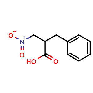 Chemical structure of 2-Benzyl-3-nitropropanoic acid , CAS 1032556-44-7, AChemBlock AD292127