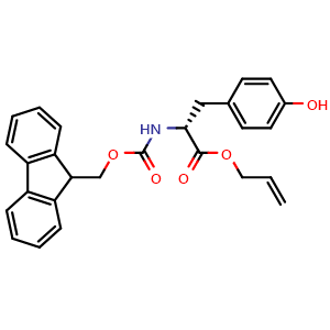 Chemical structure of Fmoc-D-Tyr-OAll , CAS 494756-02-4, AChemBlock AD292139