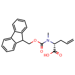 Chemical structure of N-Fmoc-N-methyl-(R)-2-allylglycine , CAS 3065654-19-2, AChemBlock AD292140