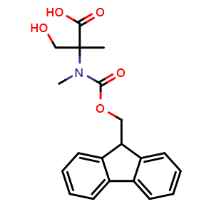 Chemical structure of Fmoc-N-Me-alpha-Me-DL-Ser-OH , CAS 1861713-64-5, AChemBlock AD292141
