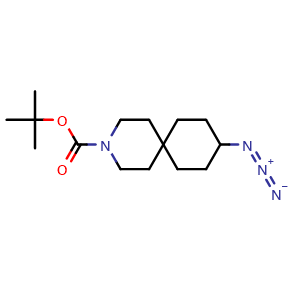 Chemical structure of tert-Butyl 9-azido-3-azaspiro[5.5]undecane-3-carboxylate , CAS 2222578-79-0, AChemBlock AD292175