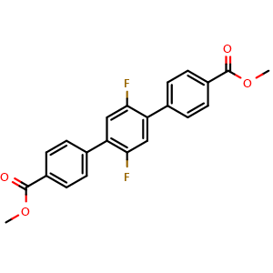 Chemical structure of Dimethyl 2',5'-difluoro-[1,1':4',1''-terphenyl]-4,4''-dicarboxylate , CAS 1863035-07-7, AChemBlock AD292233