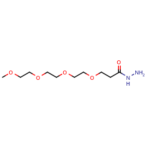 Chemical structure of m-PEG4-Hydrazide , CAS 1449390-68-4, AChemBlock AD292235