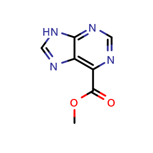 Chemical structure of Methyl 9H-purine-6-carboxylate , CAS 62134-45-6, AChemBlock AD292245