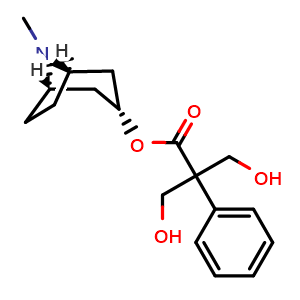 Chemical structure of alpha-Hydroxymethyl atropine , CAS 2515-36-8, AChemBlock AD292254