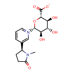 Chemical structure of Cotinine N-beta-D-glucuronide , CAS 139427-57-9, AChemBlock AD292255