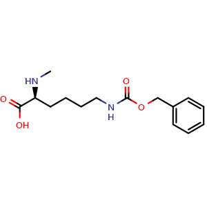 Chemical structure of H-N-Me-Lys(Z)-OH , CAS 201016-22-0, AChemBlock AD292256