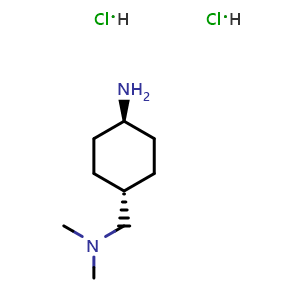 Chemical structure of cis-4-[(Dimethylamino)methyl]cyclohexanamine dihydrochloride , CAS 2408957-60-6, AChemBlock AD292258