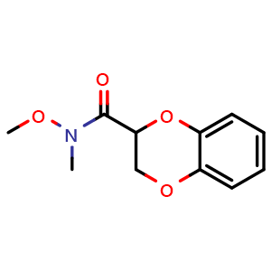 Chemical structure of N-Methoxy-N-methyl-2,3-dihydro-benzo[1,4]dioxine-2-carboxamide , CAS 848170-22-9, AChemBlock AD292261