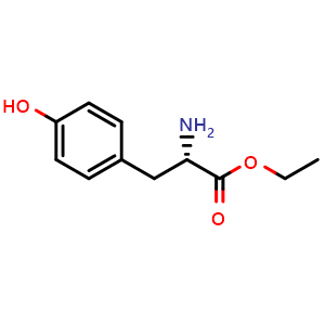 Chemical structure of Ethyl tyrosinate , CAS 34081-17-9, AChemBlock AD292274