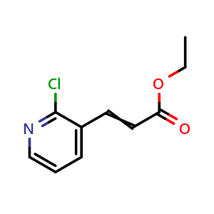 Chemical structure of Ethyl 3-(2-chloropyridin-3-yl)acrylate , CAS 104830-08-2, AChemBlock AD292277