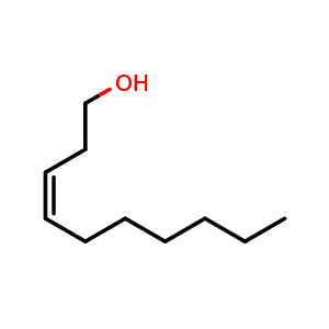Chemical structure of (Z)-Dec-3-en-1-ol , CAS 10340-22-4, AChemBlock AD292301