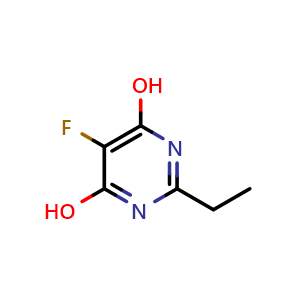 Chemical structure of 4,6-Dihydroxy-2-ethyl-5-fluoropyrimidine , CAS 1152109-88-0, AChemBlock AD292310