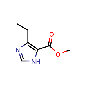 Chemical structure of Methyl 4-ethyl-1H-imidazole-5-carboxylate , CAS 197574-43-9, AChemBlock AD292311