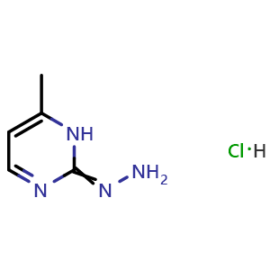Chemical structure of 2-Hydrazono-6-methyl-1,2-dihydropyrimidine hydrochloride , CAS 1332529-53-9, AChemBlock AD292319