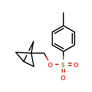 Chemical structure of Bicyclo[1.1.1]pentan-1-ylmethyl 4-methylbenzenesulfonate , CAS 137407-61-5, AChemBlock AD292327