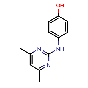 Chemical structure of 4'-Hydroxy pyrimethanil , CAS 81261-84-9, AChemBlock AD292329