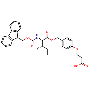 Chemical structure of Fmoc-Ile-MPPA-OH , CAS 864876-91-5, AChemBlock AD292338