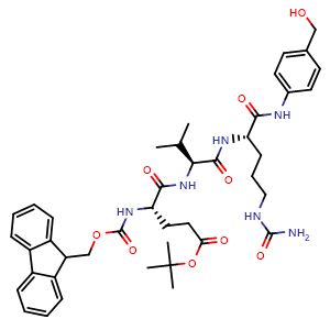 Chemical structure of Fmoc-Glu(OtBu)-Val-Cit-PAB , CAS 2863693-80-3, AChemBlock AD292343