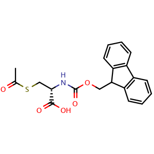 Chemical structure of Fmoc-Cys(Ac)-OH , CAS 1394257-12-5, AChemBlock AD292354