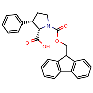 Chemical structure of Fmoc-3S-Ph-L-Pro-OH , CAS 1158891-09-8, AChemBlock AD292362
