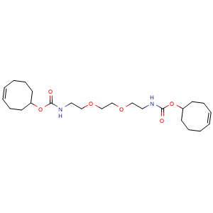 Chemical structure of Tco-PEG2-Tco , CAS 2411687-18-6, AChemBlock AD292364