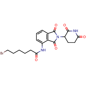 Chemical structure of Pomalidomide-CO-C5-Br , CAS 2227423-38-1, AChemBlock AD292366