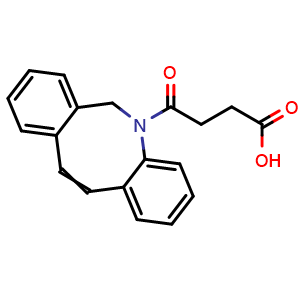 Chemical structure of 4-(Dibenzo[b,f]azocin-5(6H)-yl)-4-oxobutanoic acid , CAS 1619908-20-1, AChemBlock AD292375