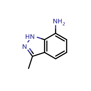 Chemical structure of 3-Methyl-1H-indazol-7-amine , CAS 101257-90-3, AChemBlock AD292380