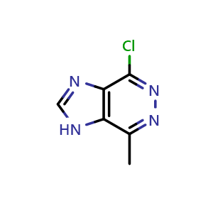 Chemical structure of 4-Chloro-7-methyl-1H-imidazo[4,5-d]pyridazine , CAS 1507987-42-9, AChemBlock AD292382